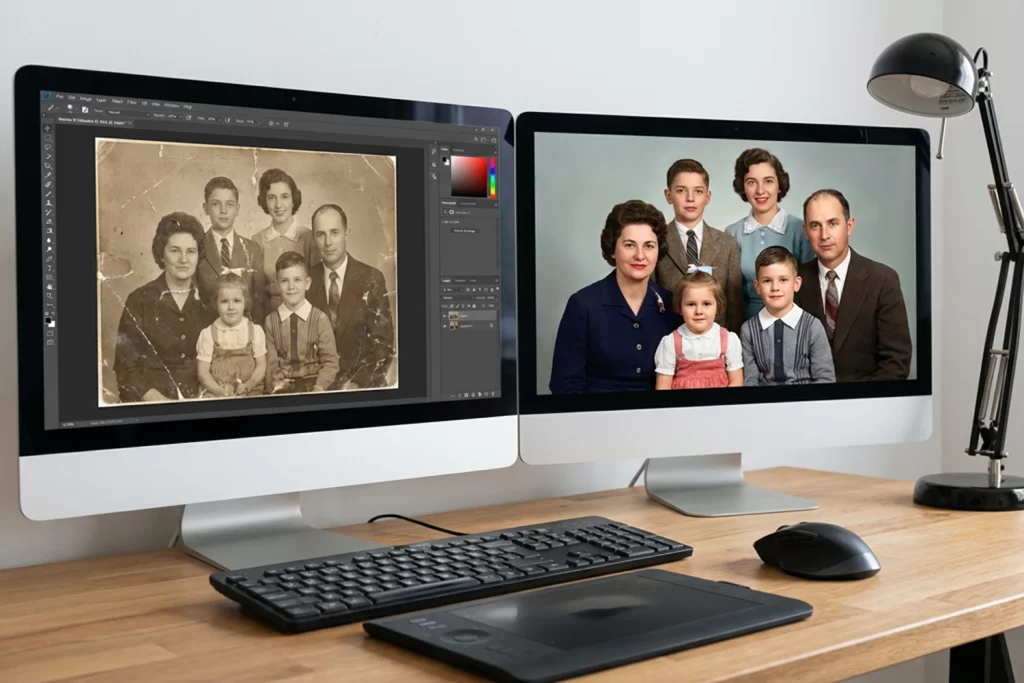 Edicion de fotos antiguas o deterioradas,